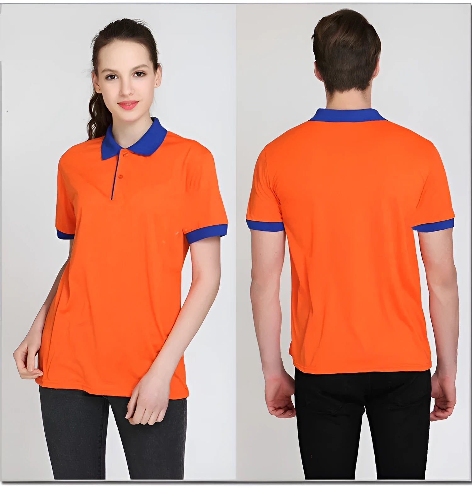 Men's short sleeve cotton-polyester blend polo shirt in simple style, available in multiple colours, Asian sizing.