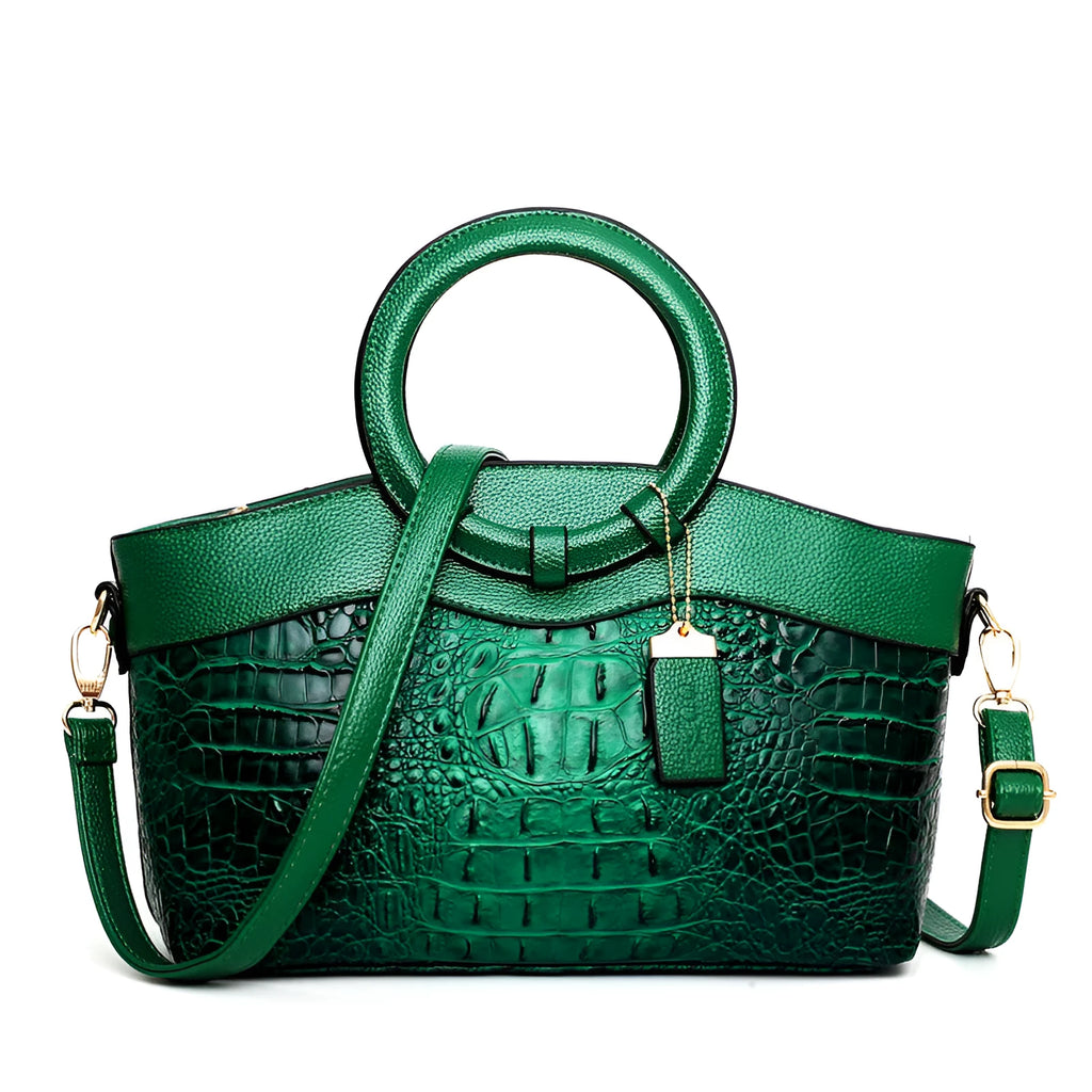 A casual fabric shoulder bag for women in multiple colours, showing zipper pockets and a handle.