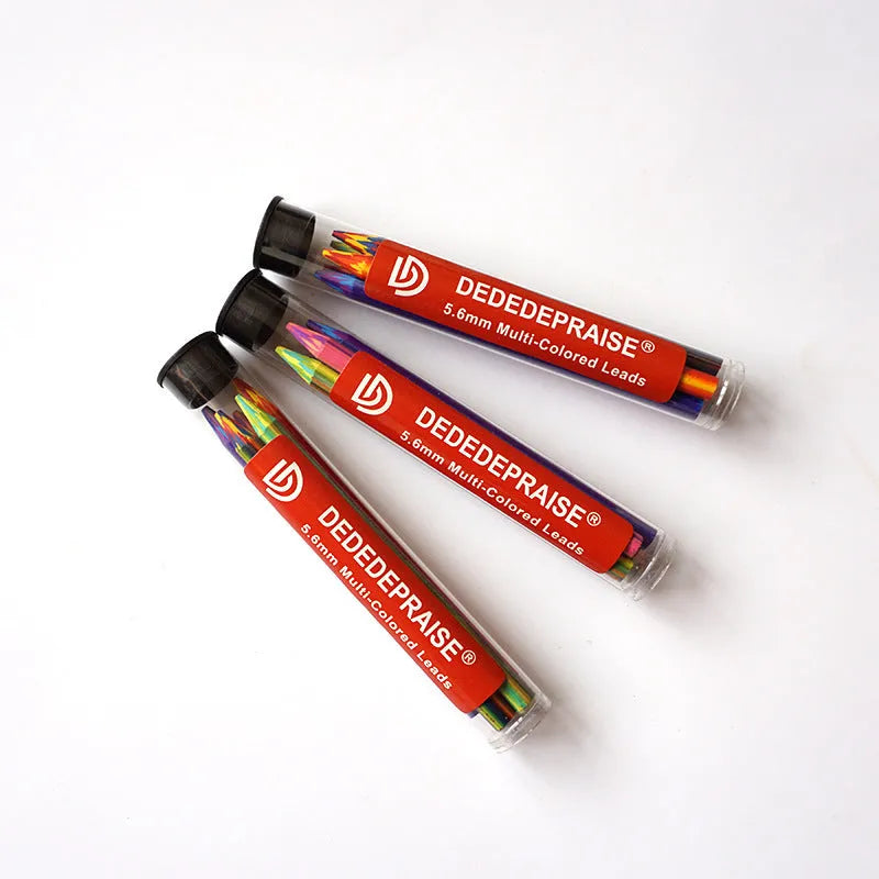 Magic rainbow multicolour pencil leads 5.6mm diameter for activity pens in tube of five