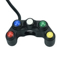 Plastic five-colour five-position rotary switch with lock for vehicle accessory control.