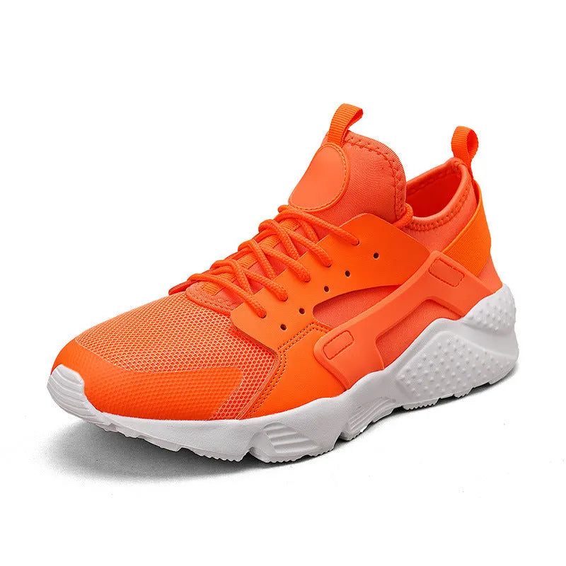 Men's mesh casual shoes with cross shoulder straps in green colour with front lace-up design