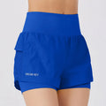 Women's loose cotton-blend quick-dry sports shorts in white, black, blue, yellow, and pink colours