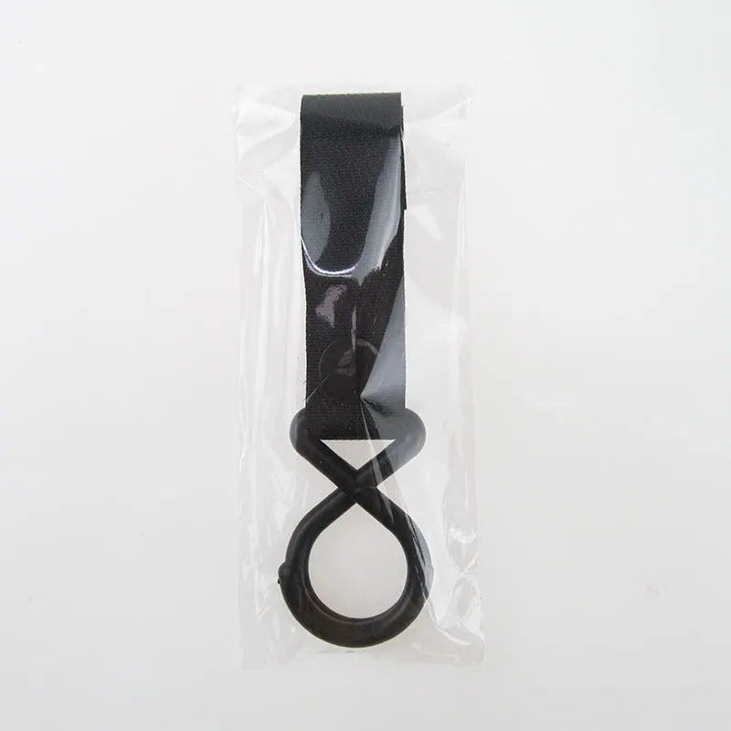 Nylon luggage velcro hook in assorted colours on white background with independent OPP packaging.