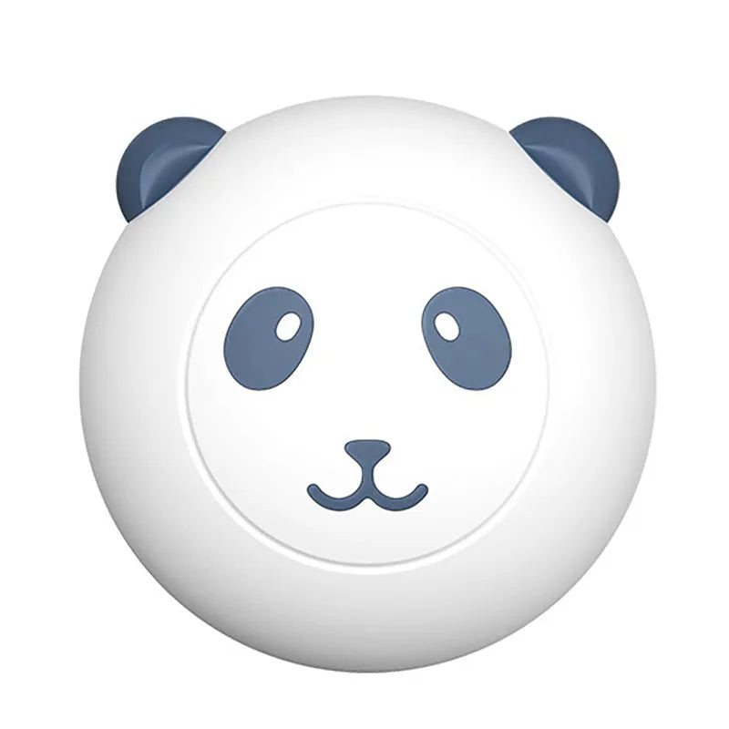Panda-shaped silicone pet shower brush with soft bristles for cat and dog bath cleaning