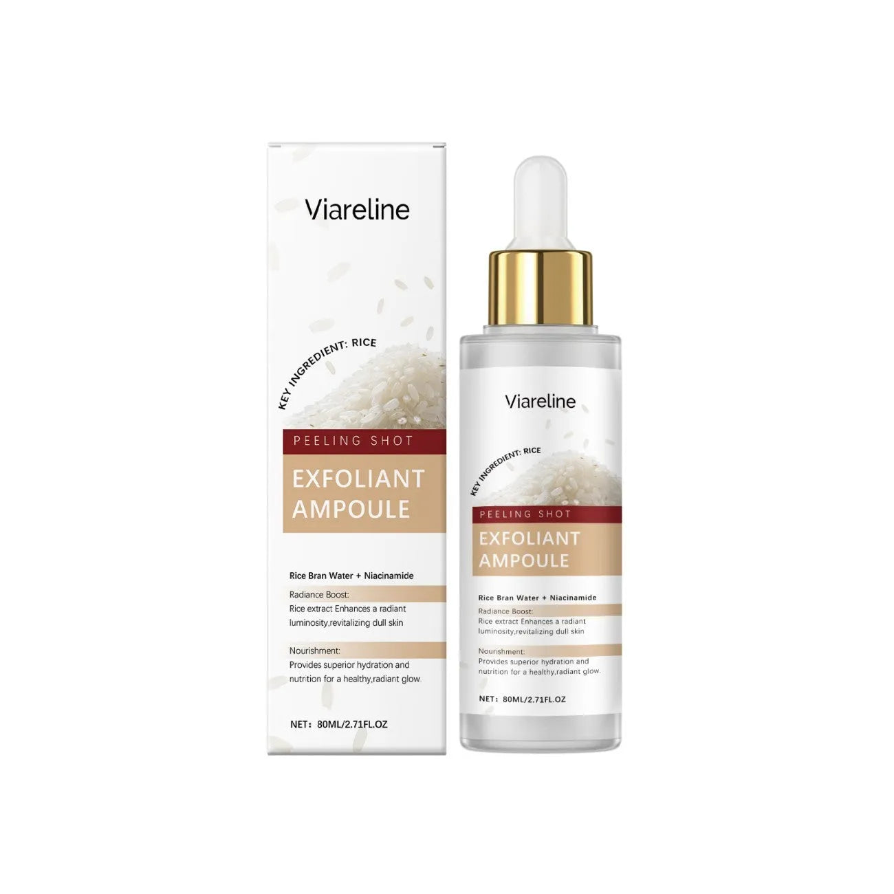 80ml bottle of cleansing and nourishing facial liquid with hyaluronic acid and salicylic acid