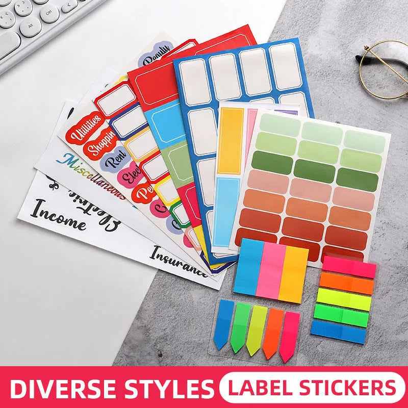White German adhesive paper sticker for handwritten labels on a sheet.