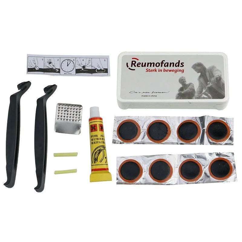 Soft silicone bicycle saddle cushion with waterproof cover, wrench, and tyre patch kit.