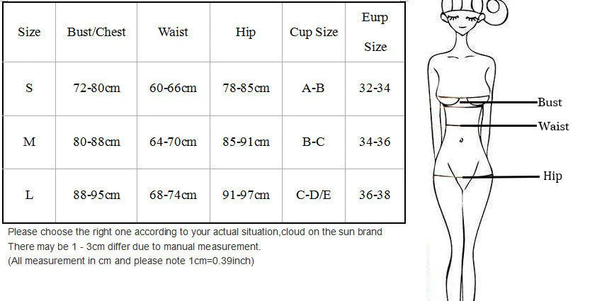 Black women's bikini set with long straps and a metal ring, shown on a model.