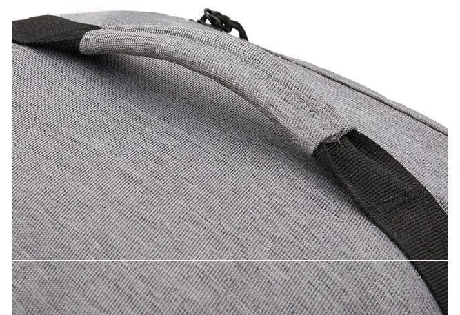 Large-capacity waterproof duffel bag for men, polyester, 36-55L, cylinder shape, light grey colour