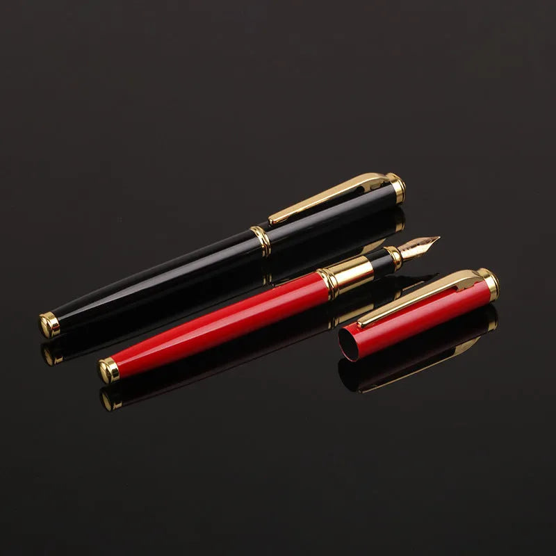 Metal ballpoint pen with 0.5mm stainless steel nib in black or red colour
