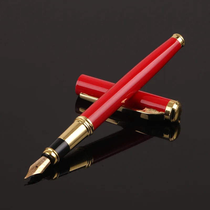 Metal ballpoint pen with 0.5mm stainless steel nib in black or red colour