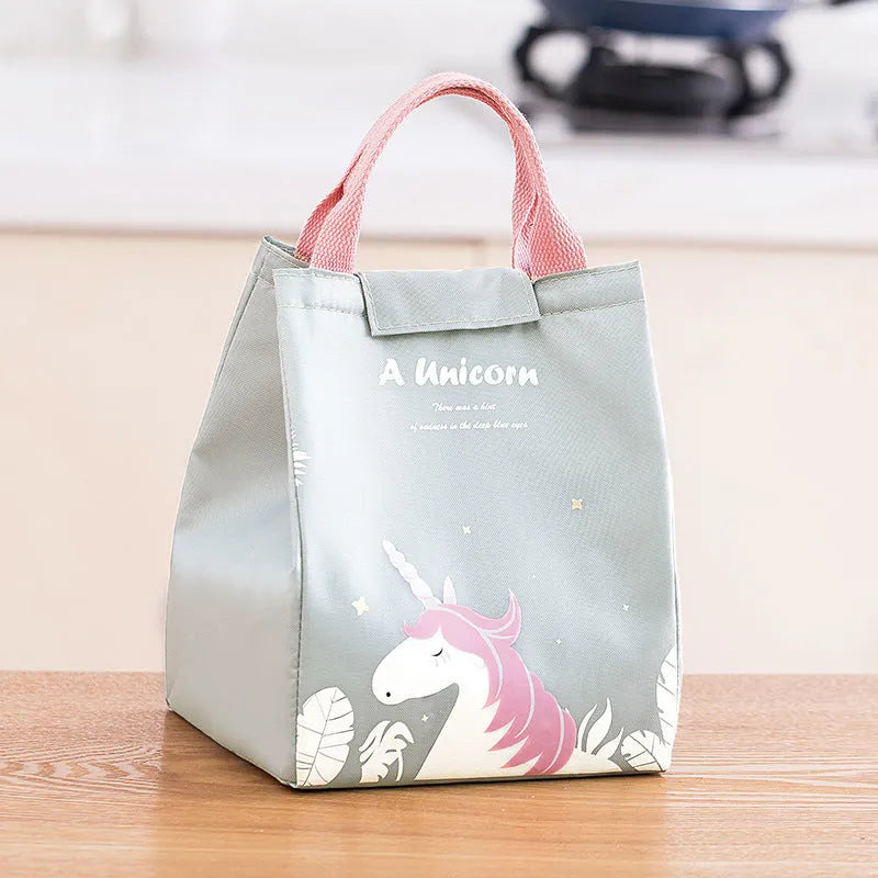 Insulated lunch box set with carrying bag in Oxford cloth, designed for office workers