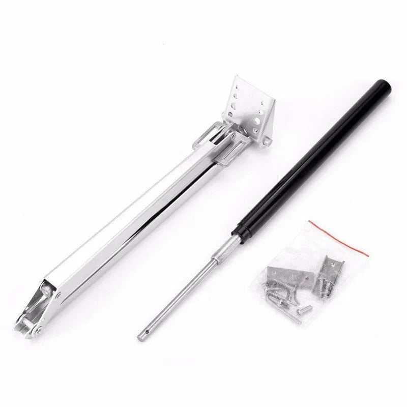 Automatic aluminum alloy greenhouse window opener with silver and black finish for temperature-controlled ventilation