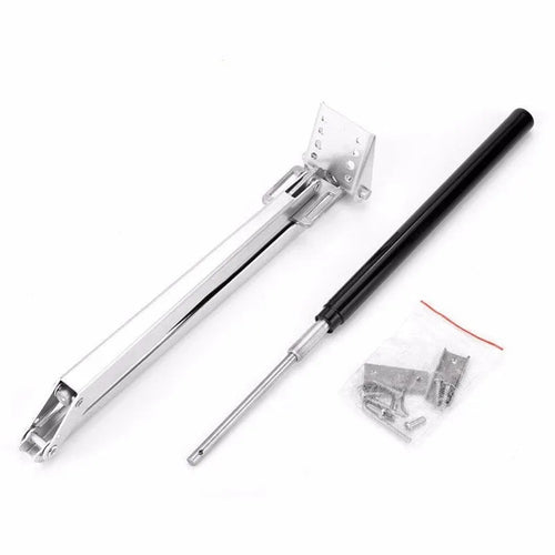 Automatic aluminum alloy greenhouse window opener with silver and black finish for temperature-controlled ventilation