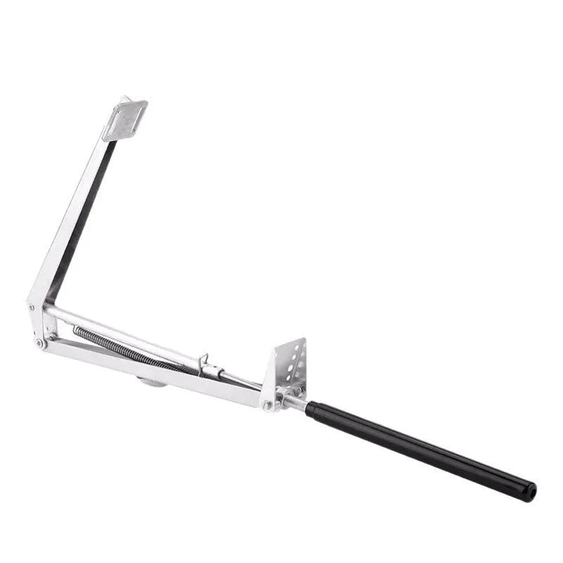 Automatic aluminum alloy greenhouse window opener with silver and black finish for temperature-controlled ventilation