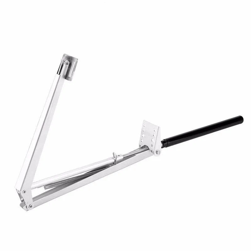 Automatic aluminum alloy greenhouse window opener with silver and black finish for temperature-controlled ventilation