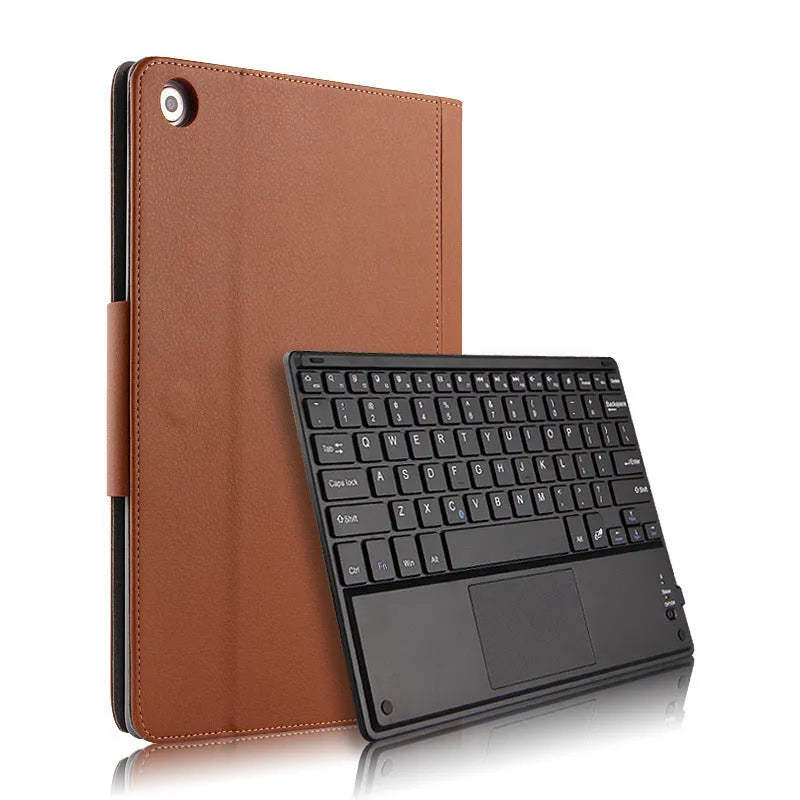 M5 Pro 10.8 inch Bluetooth keyboard case in imitation leather, black colour, frame style