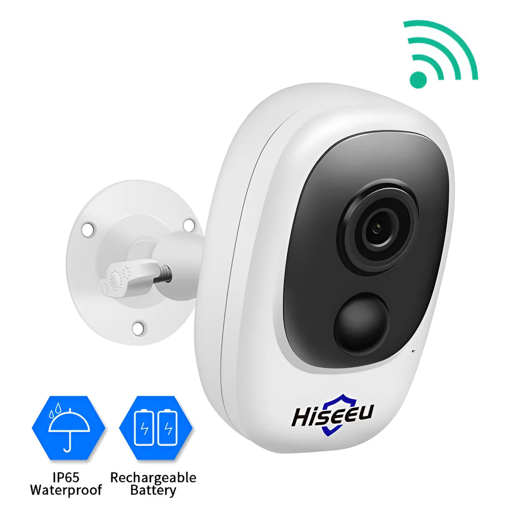 White dome security camera with 1080P HD resolution and infrared night vision capabilities