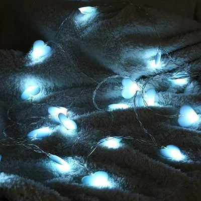Pink and purple LED fairy string lights for bedroom decoration with battery operation