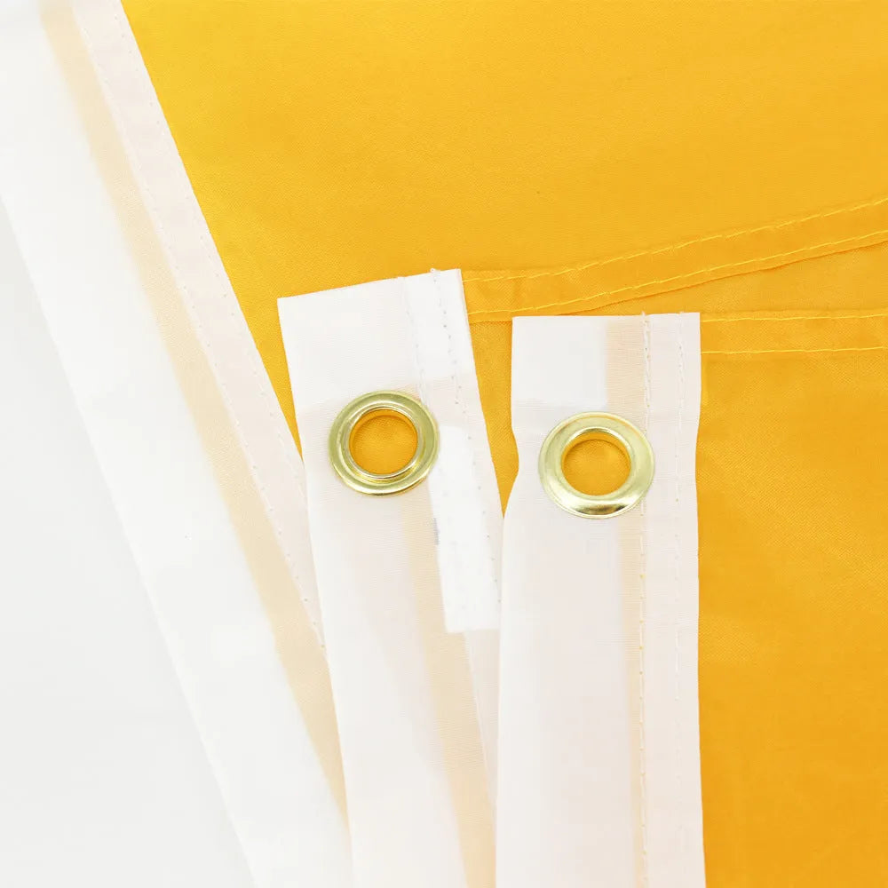 Yellow screen-printed polyester garden decoration flag measuring 90 x 150cm