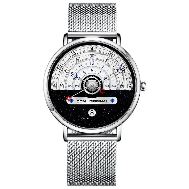 Men's gold and silver sport watch with 40mm dial and 30M waterproof rating