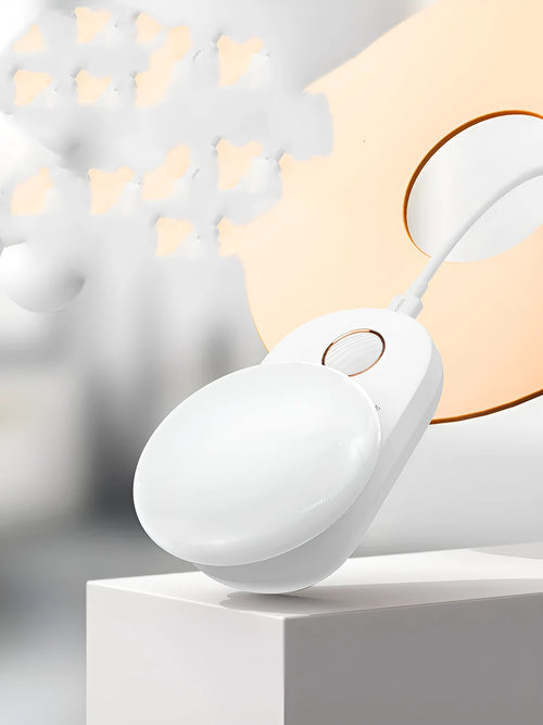 White Baseus Full Moon rechargeable sensor night light with USB charging port