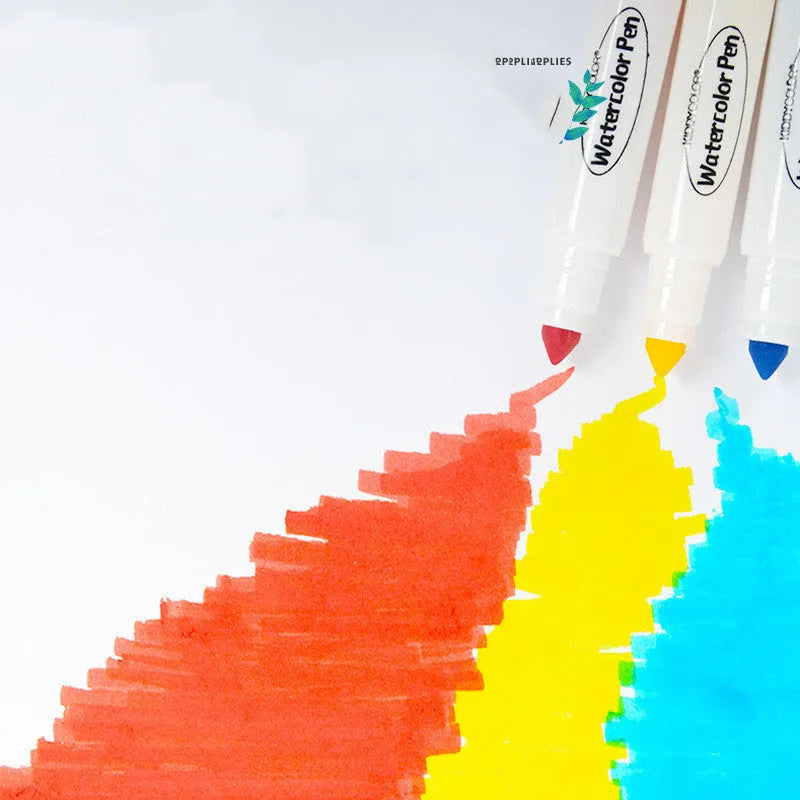 Children's washable watercolour pen set with plastic colour barrels in 36 or 48 colour options