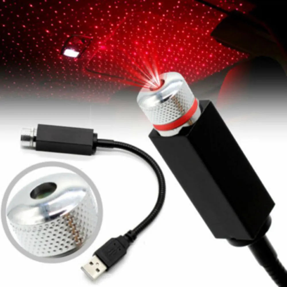 3W LED car ceiling starlight with voice control, breathing effect, 12V USB-Starlight, green purple red options