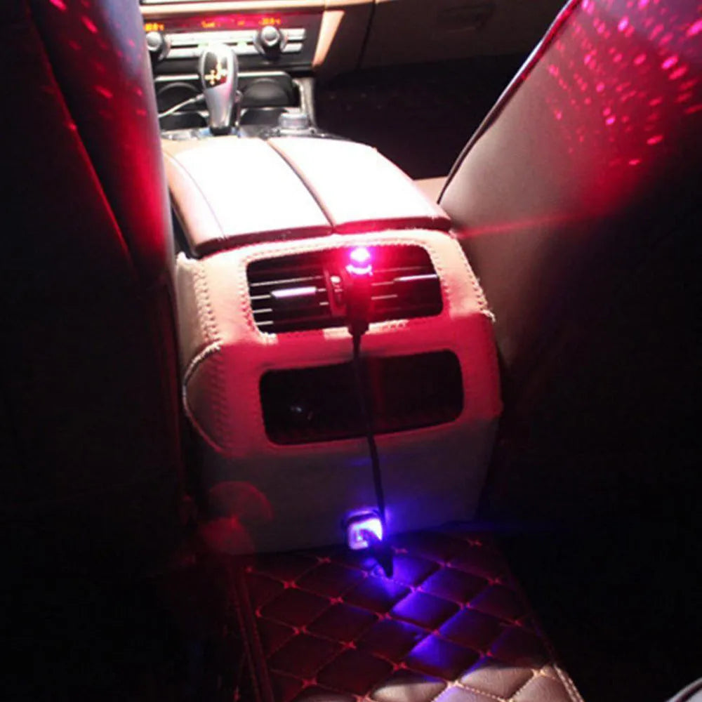 3W LED car ceiling starlight with voice control, breathing effect, 12V USB-Starlight, green purple red options