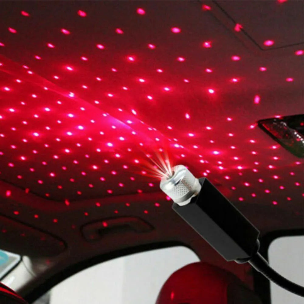 3W LED car ceiling starlight with voice control, breathing effect, 12V USB-Starlight, green purple red options