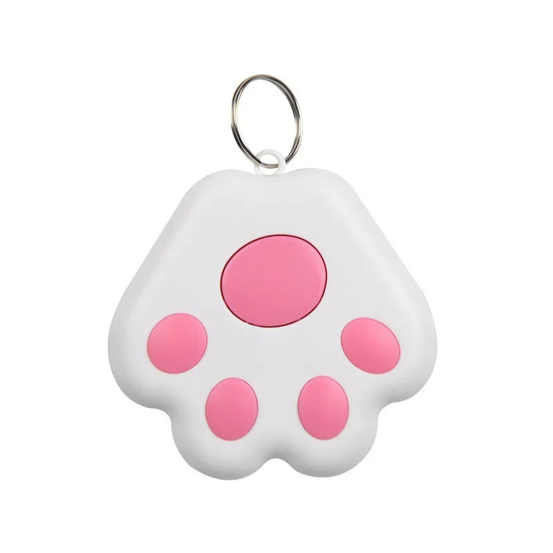 Small black Bluetooth anti-lost device with pendant loop for attaching to pet collars or key rings