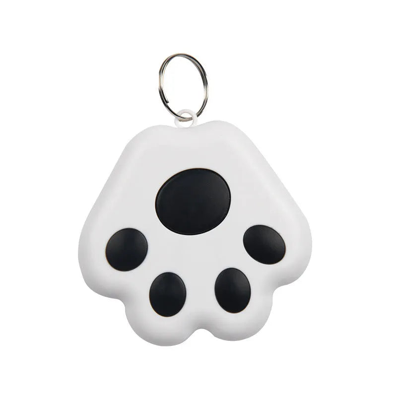 Small black Bluetooth anti-lost device with pendant loop for attaching to pet collars or key rings