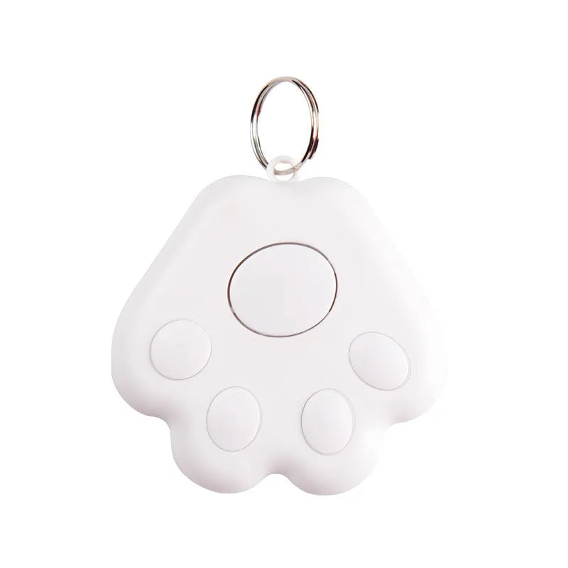 Small black Bluetooth anti-lost device with pendant loop for attaching to pet collars or key rings
