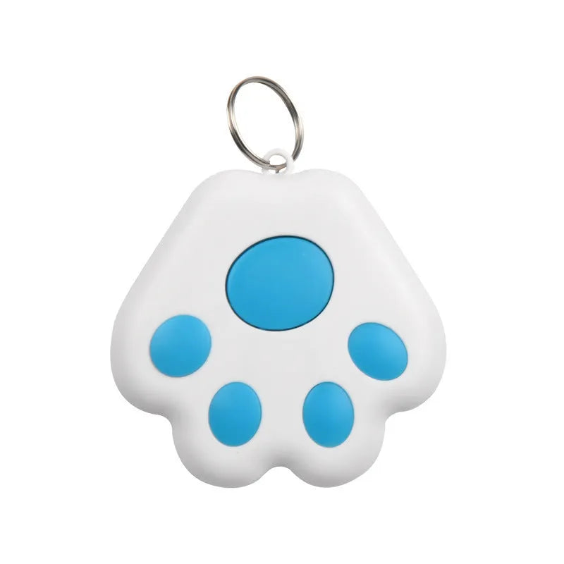 Small black Bluetooth anti-lost device with pendant loop for attaching to pet collars or key rings