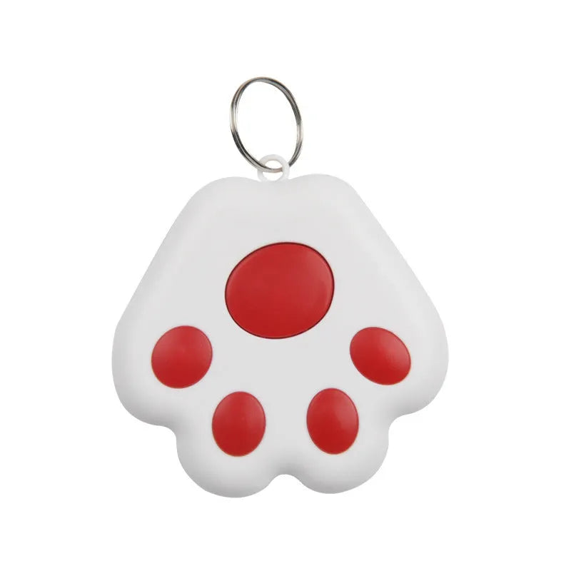 Small black Bluetooth anti-lost device with pendant loop for attaching to pet collars or key rings