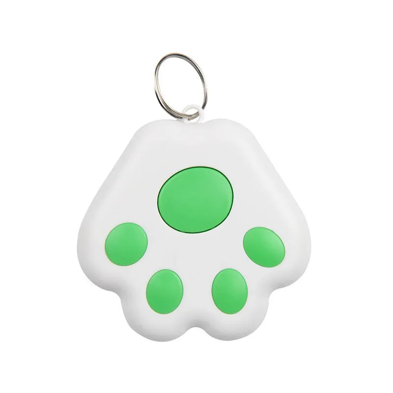 Small black Bluetooth anti-lost device with pendant loop for attaching to pet collars or key rings
