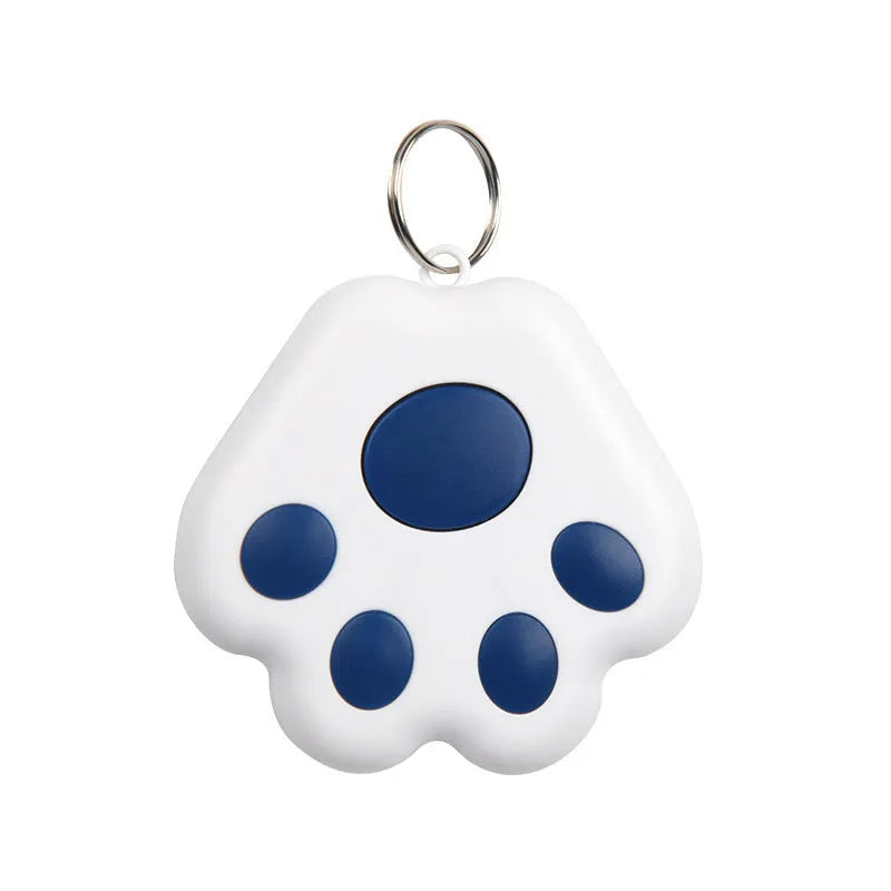 Small black Bluetooth anti-lost device with pendant loop for attaching to pet collars or key rings