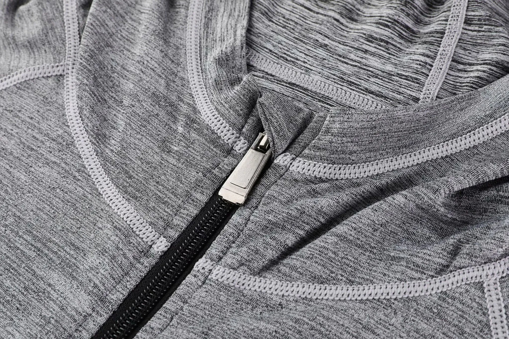 Mens hooded long sleeve running tights in plain colour for autumn training