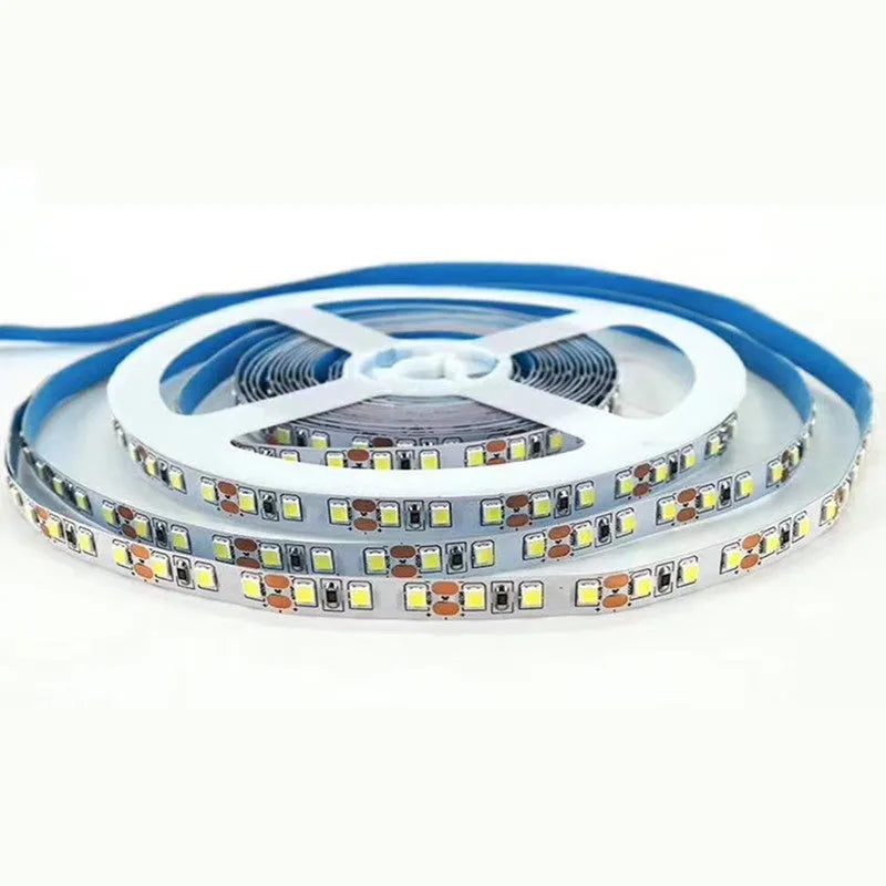 White rectangular 12V LED light strip for shelf lighting, showing 2835 and 5050 style options.