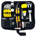 148-piece watch repair tool set with alloy steel tools and diamond hands in a compact case