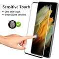 Samsung Galaxy S21 Ultra tempered glass screen protector with curved edge design