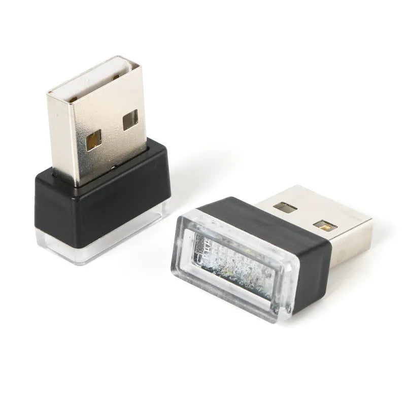 USB-1 monochrome LED atmosphere light for car interior foot lighting, 5V 60 LM, 0.8 × 1.5 × 2 mm, seven colours