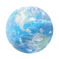 Round natural rubber laptop cushion with planet pattern silk surface, 220mm diameter
