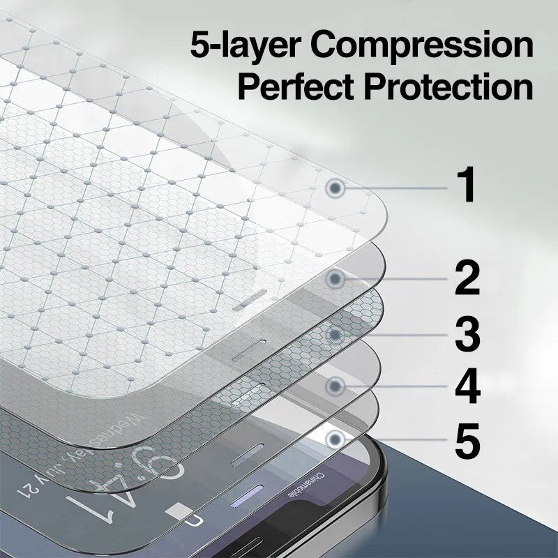 Tempered glass screen protector 4 pack compatible with iPhone models front film scratch-resistant explosion-proof