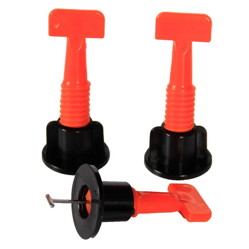 Tile positioning regulator with spacer needles and wrench for ceramic wall tile installation