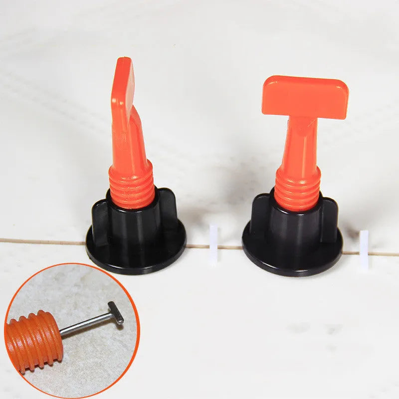 Tile positioning regulator with spacer needles and wrench for ceramic wall tile installation
