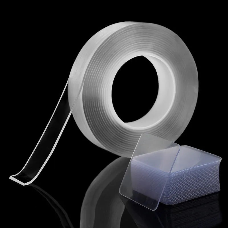 Transparent acrylic double-sided adhesive patches 6cm square with 10 pieces in set