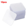 Transparent acrylic double-sided adhesive patches 6cm square with 10 pieces in set
