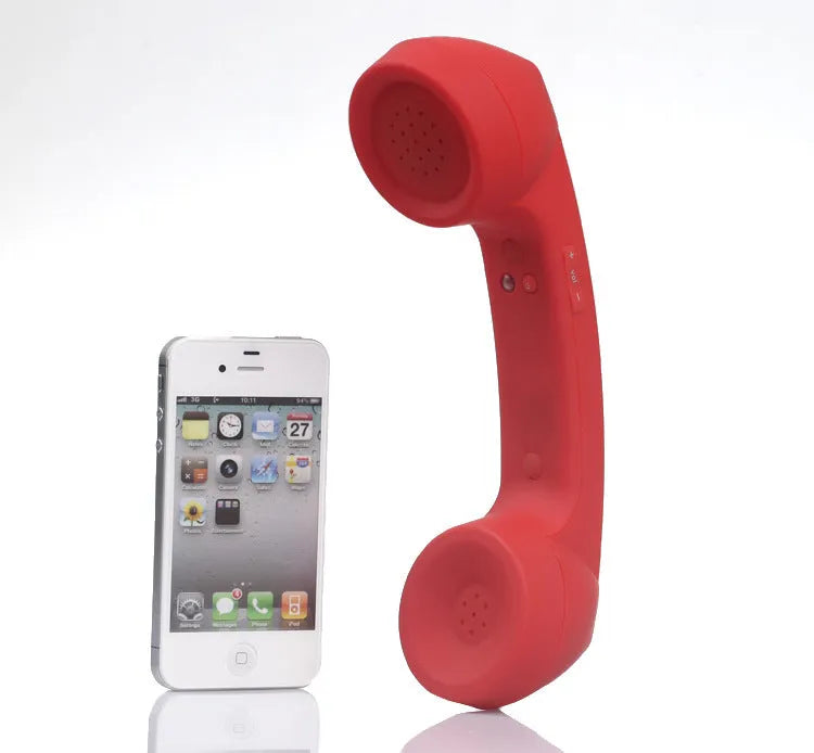 Bluetooth wireless retro microphone headset in black showing hanging ear design and microphone
