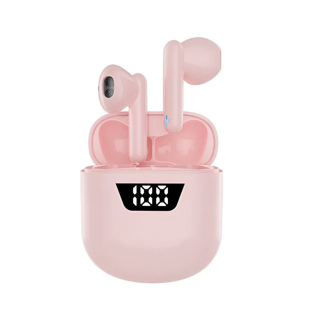 P66TWS Bluetooth wireless earphone with touch control and digital display charging bin, Black